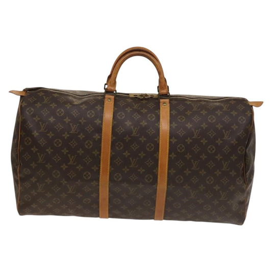 Louis Vuitton Keepall Bag Monogram Canvas, BROWN, CANVAS, Travel bag
