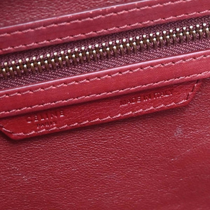 Celine Luggage Bag Smooth Leather, BURGUNDY, LEATHER, Handbag