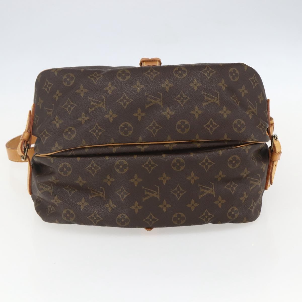 Louis Vuitton Saumur Handbag Monogram Canvas, BROWN, CANVAS, Shoulder bag