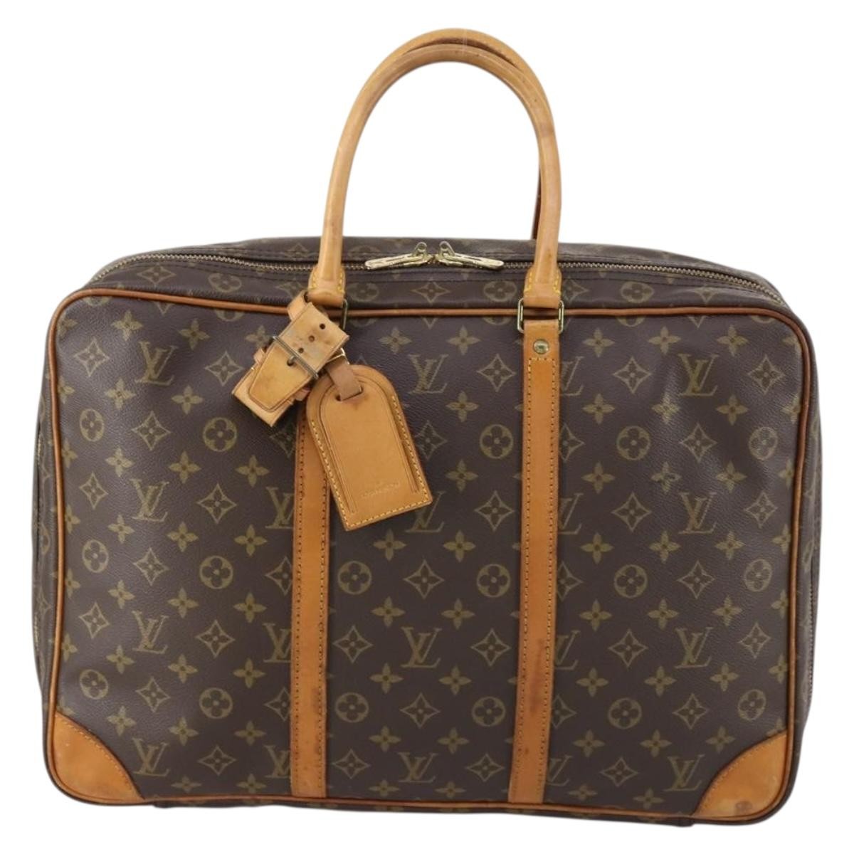 Louis Vuitton Sirius Handbag Monogram Canvas, BROWN, CANVAS, Travel bag
