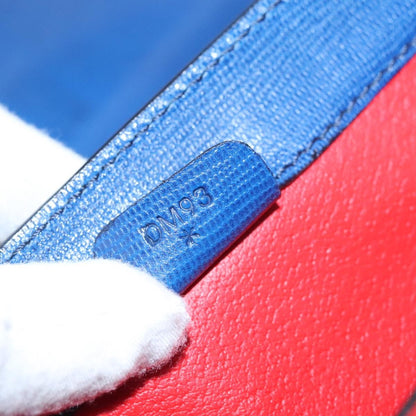 Celine Vintage turn lock shoulder bag Leather, BLUE, LEATHER, Handbag