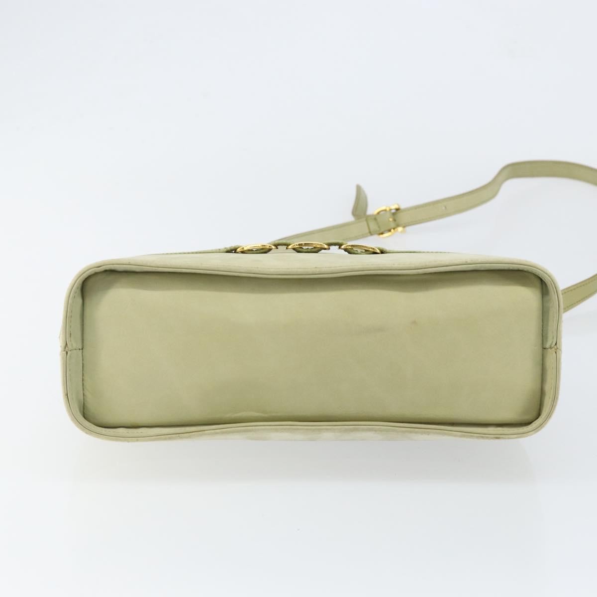 Salvatore Ferragamo Vala Shoulder Bag Suede, GREEN, SUEDE, Shoulder bag
