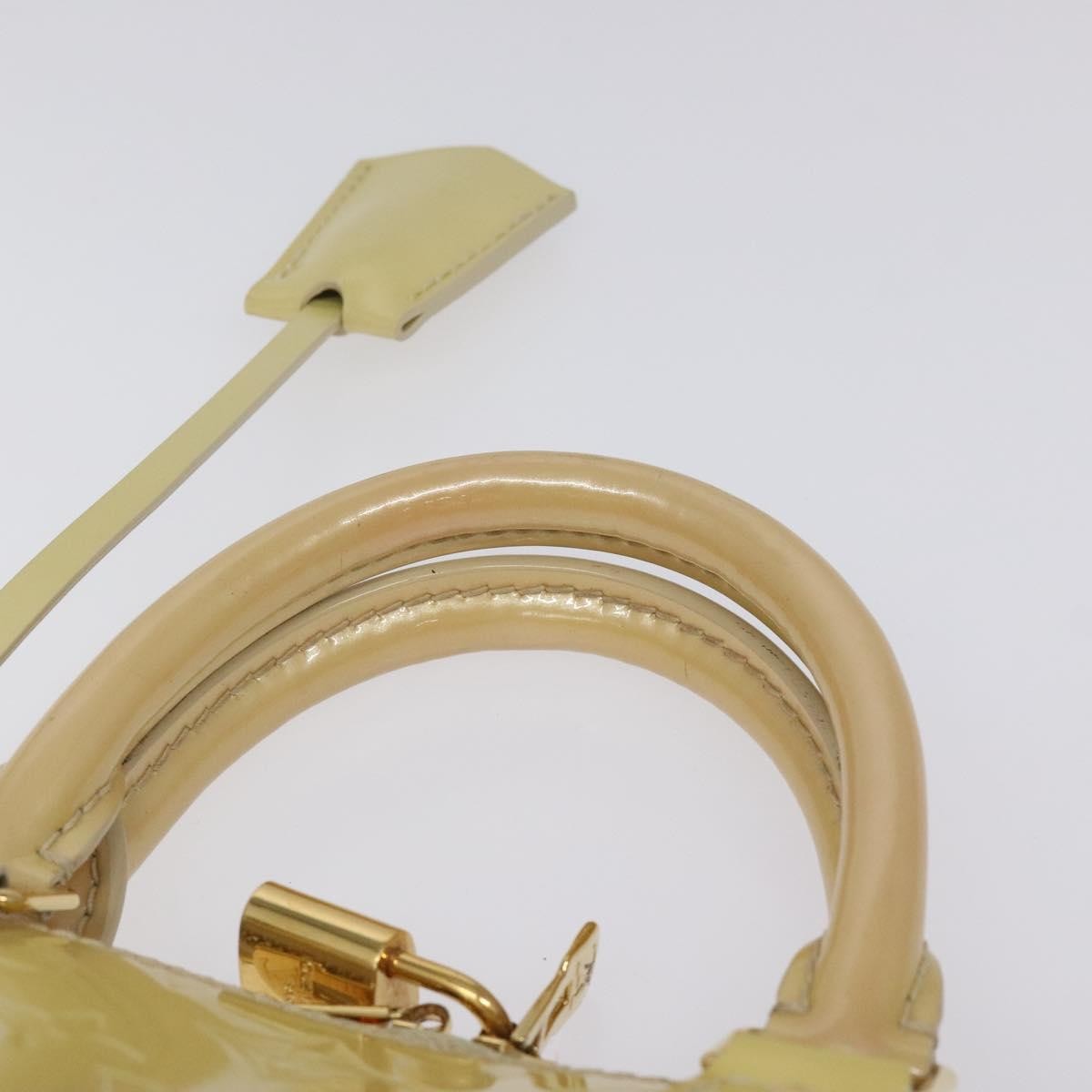 Louis Vuitton Alma Handbag Monogram Vernis, BEIGE, PATENT_LEATHER, Handbag