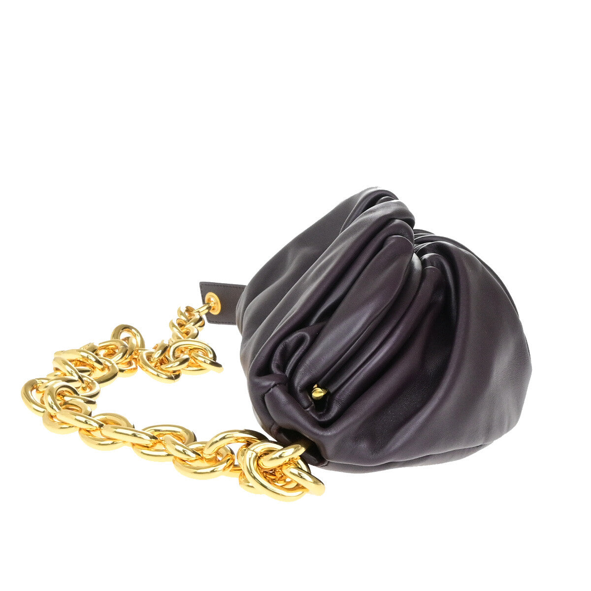 Bottega Veneta The Chain Pouch Leather, Burgundy, Leather, Clutch