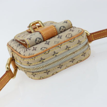 Louis Vuitton Juliette Crossbody Bag Mini Lin, BLUE, CANVAS, Shoulder bag