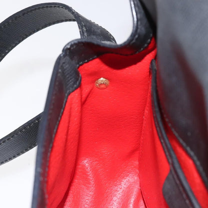 Celine Vintage Circle Logo Crossbody Bag Leather, BLACK, LEATHER, Shoulder bag