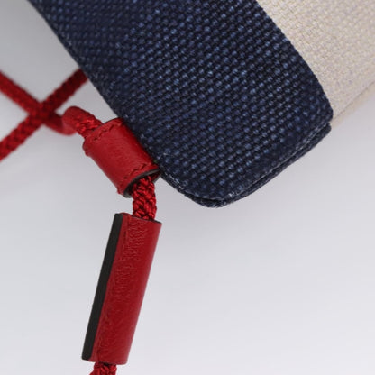 Gucci Logo Drawstring Backpack Striped Canvas, RED, CANVAS, Backpack