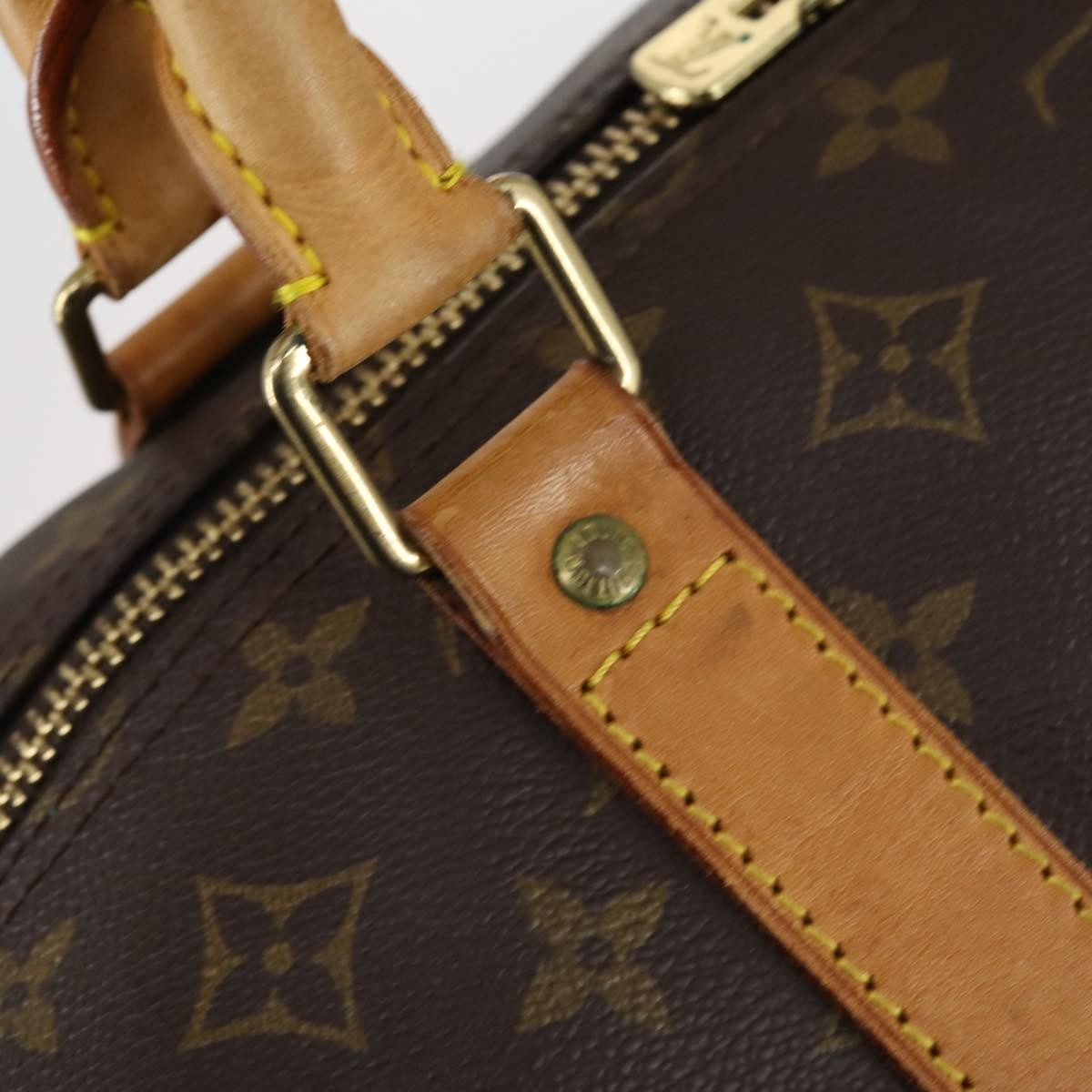 Louis Vuitton Keepall Bandouliere Bag Monogram Canvas, BROWN, CANVAS, Travel bag