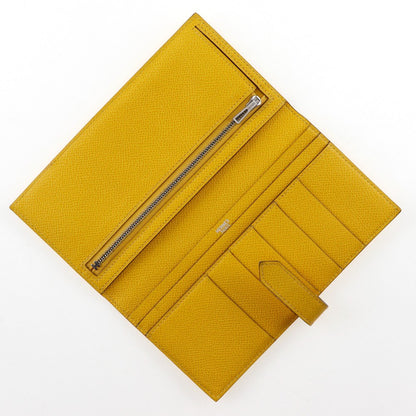 Hermes Bearn Wallet Epsom, YELLOW, LEATHER, Wallets