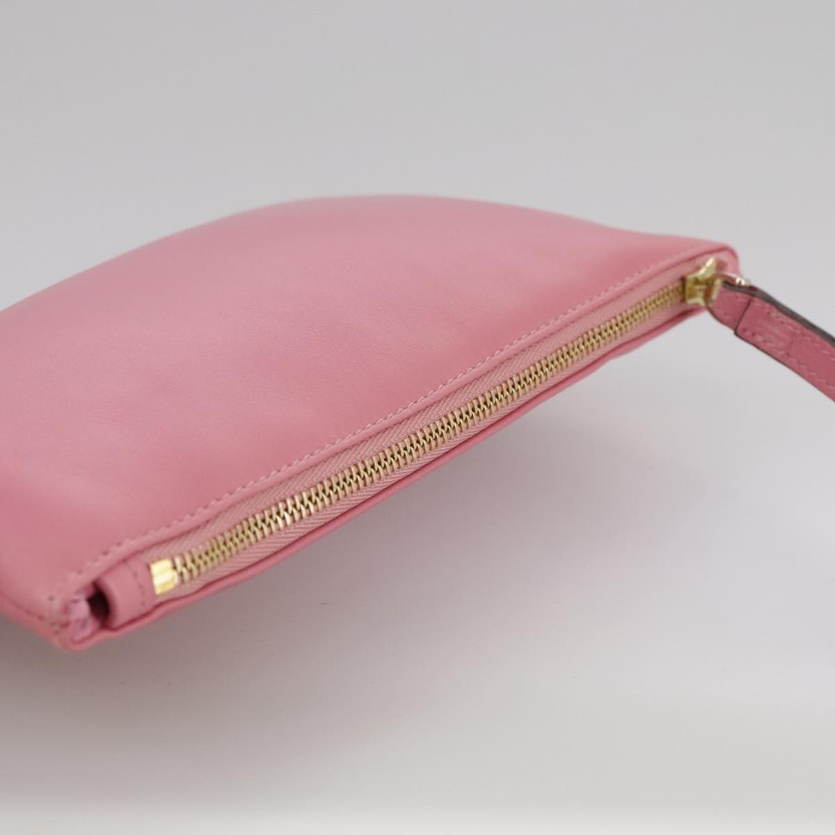 Valentino Garavani Zip Pouch Leather, PINK, LEATHER, Clutche & pouche
