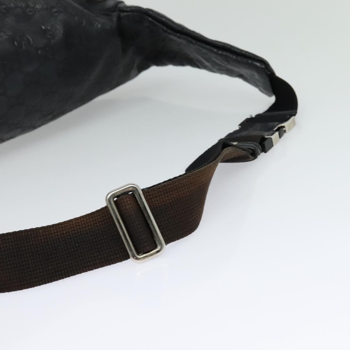 Gucci Waist Bag Guccissima Leather, BLACK, LEATHER, Clutche & pouche