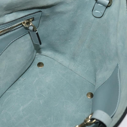 Valentino Garavani Demilune Flap Satchel Leather, BLUE, LEATHER, Handbag