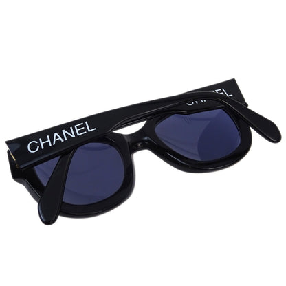 Chanel CHANEL Logo Sunglasses Eye Wear Plastic, Black, Plastic, Sunglasses