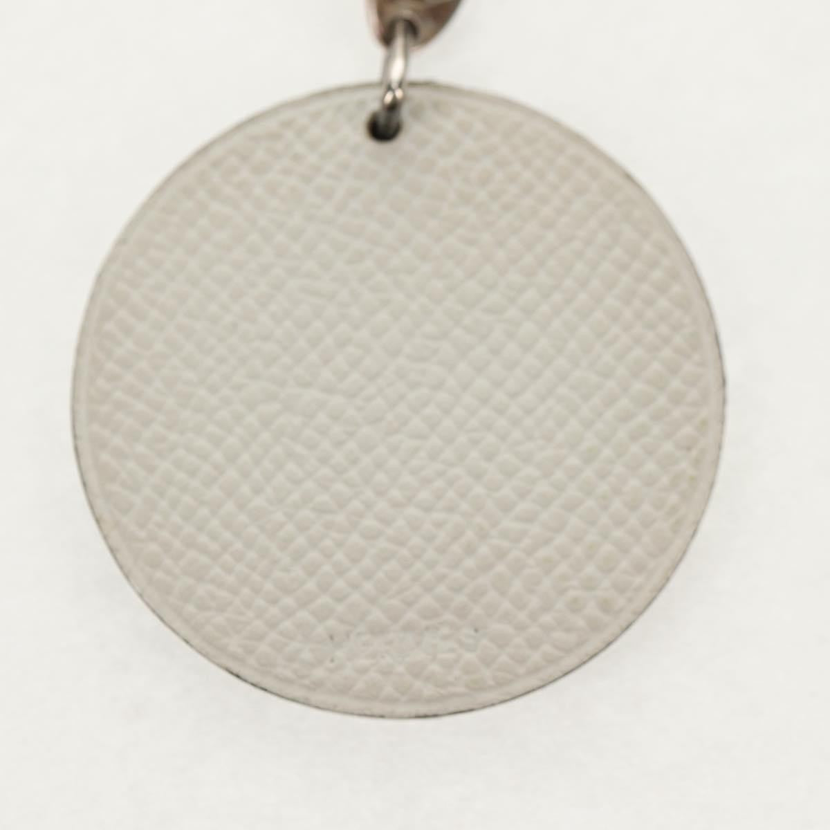 Hermes Breloque Bag Charm Metal, WHITE, LEATHER, Charms and Keychains