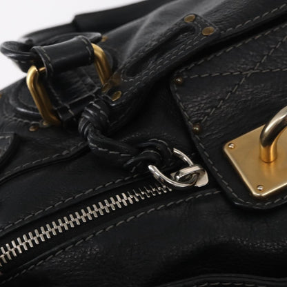 Chloe Pure Paddington Satchel Leather, BLACK, LEATHER, Handbag