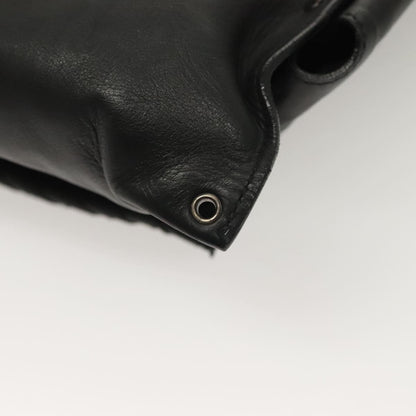 Bottega Veneta Utility Waist Bag Leather with Intrecciato, BLACK, LEATHER, Clutche & pouche