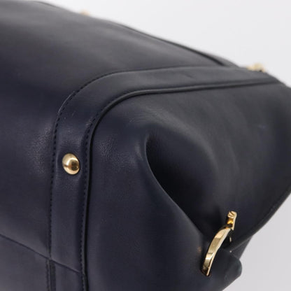 Salvatore Ferragamo Suzanna Satchel Smooth Leather, NAVY, LEATHER, Handbag