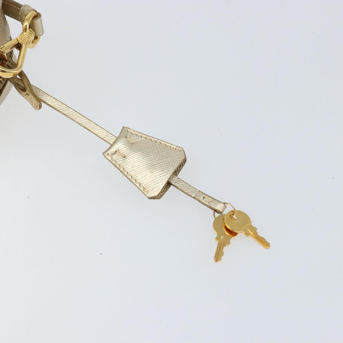 Prada Camera Shoulder Bag Saffiano Leather, GOLD, LEATHER, Shoulder bag