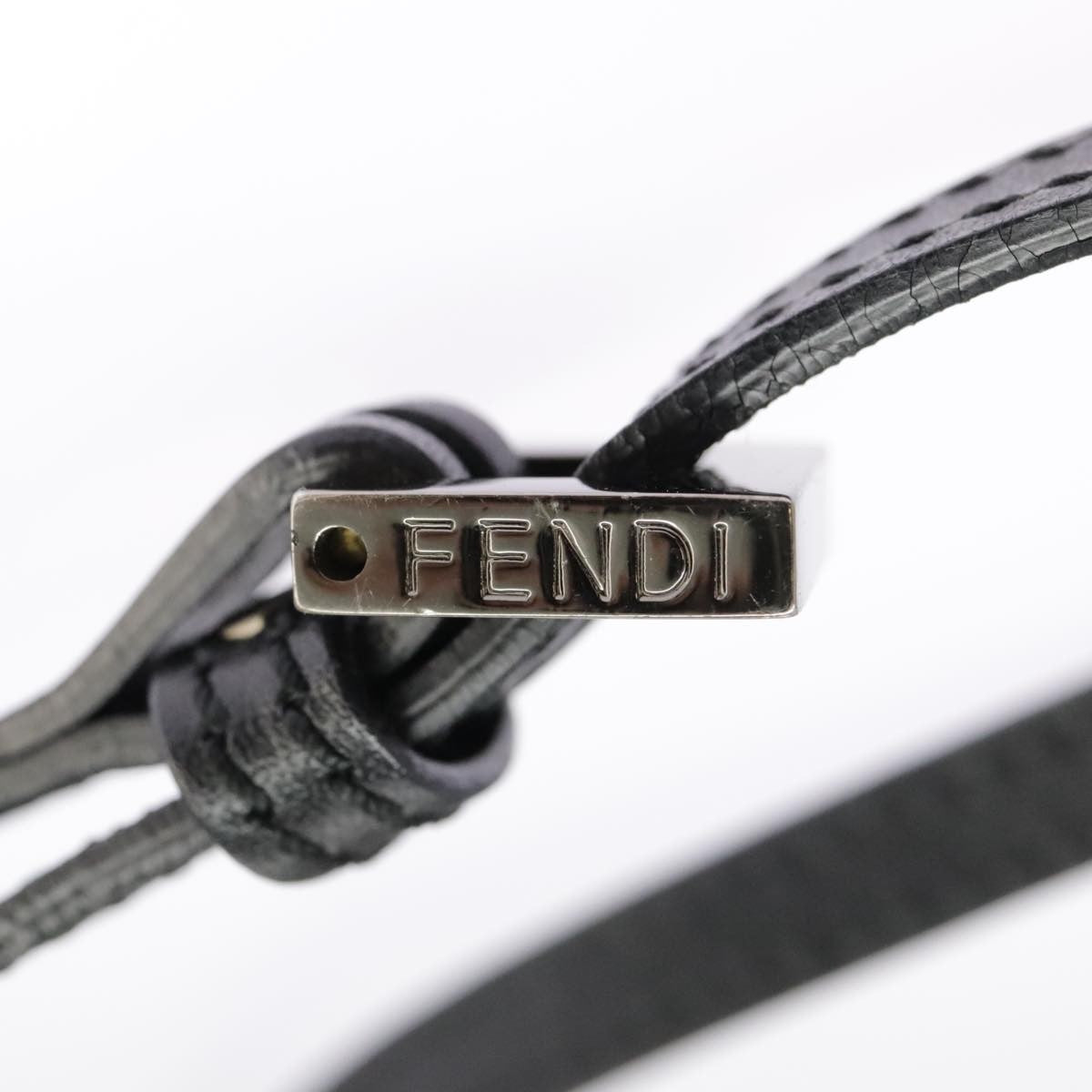 Fendi Mamma Baguette Shoulder Bag Canvas, BLACK, CANVAS, Shoulder bag