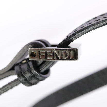 Fendi Mamma Baguette Shoulder Bag Canvas, BLACK, CANVAS, Shoulder bag