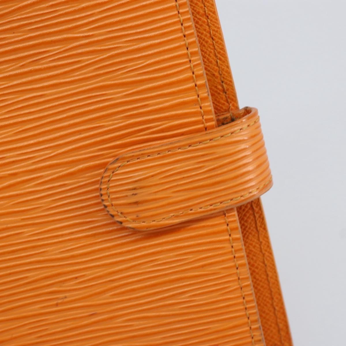 Louis Vuitton Agenda Cover Epi Leather, ORANGE, LEATHER, Wallets
