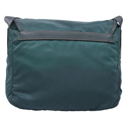 Prada Buckle Messenger Bag Tessuto, GREEN, NYLON, Shoulder bag