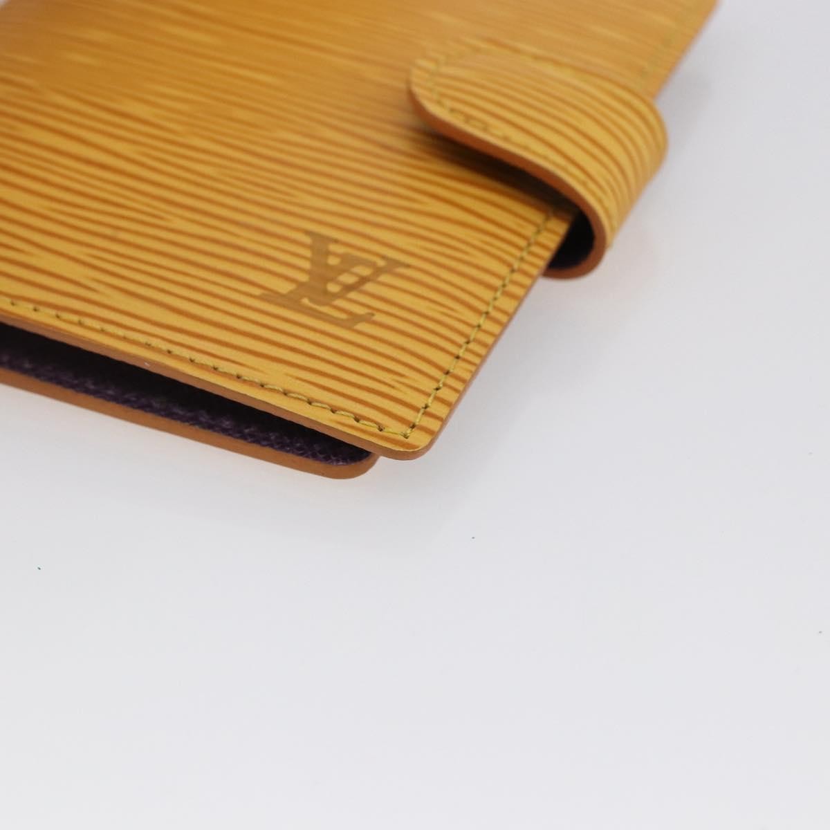 Louis Vuitton Agenda Cover Epi Leather, YELLOW, LEATHER, Wallets