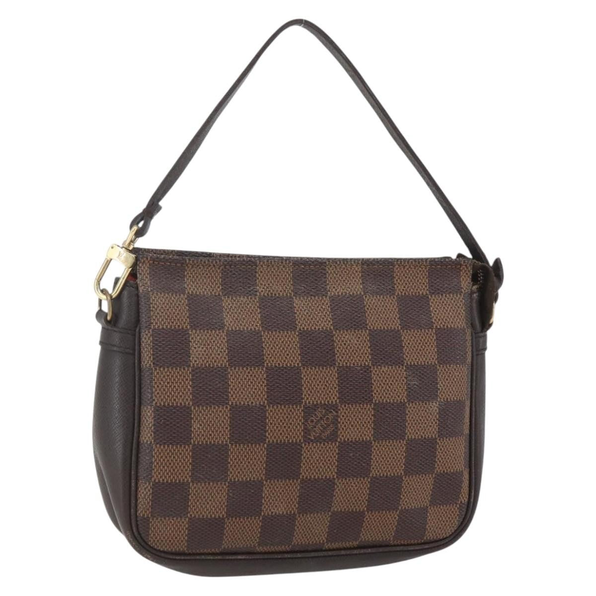 Louis Vuitton Trousse Make Up Bag Damier Canvas, BROWN, CANVAS, Clutche & pouche