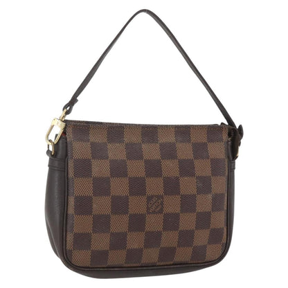 Louis Vuitton Trousse Make Up Bag Damier Canvas, BROWN, CANVAS, Clutche & pouche