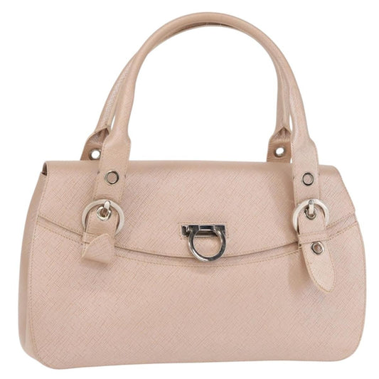 Salvatore Ferragamo Gancini Shoulder Bag Leather, PINK, LEATHER, Shoulder bag