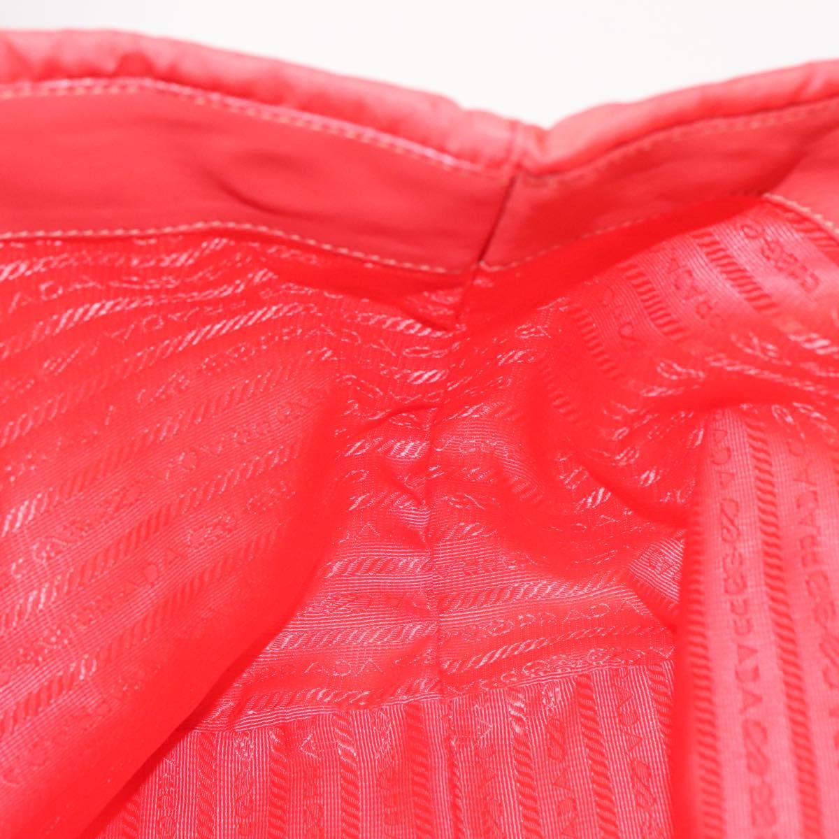 Prada Bow Tote Tessuto, ORANGE, NYLON, Handbag