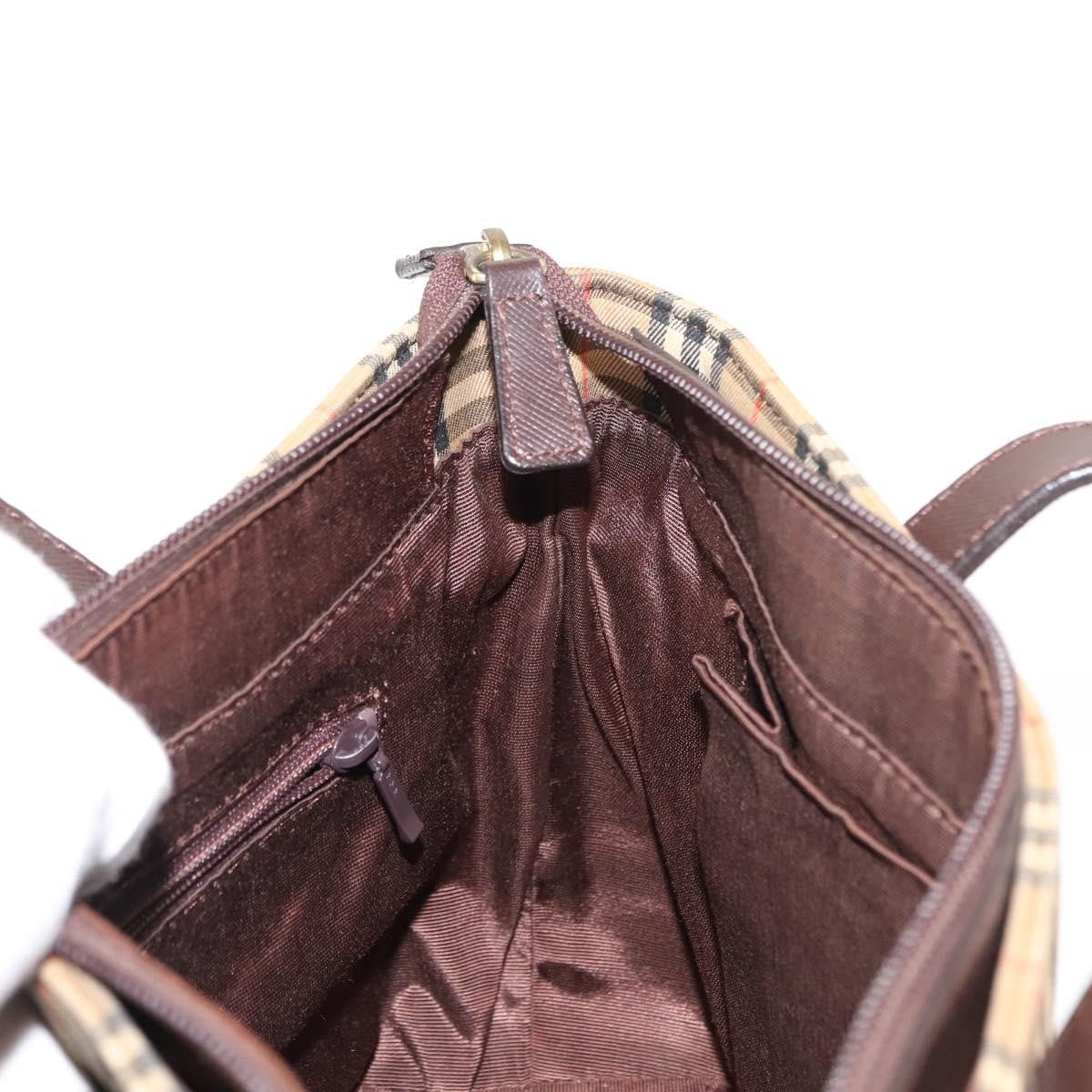 Burberry Nova Check Tote Canvas and Leather, BEIGE, CANVAS, Tote bag