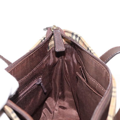 Burberry Nova Check Tote Canvas and Leather, BEIGE, CANVAS, Tote bag