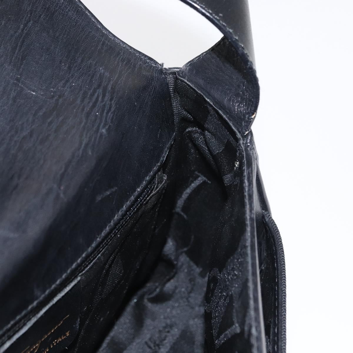 Salvatore Ferragamo Vala Shoulder Bag Leather, BLACK, LEATHER, Shoulder bag