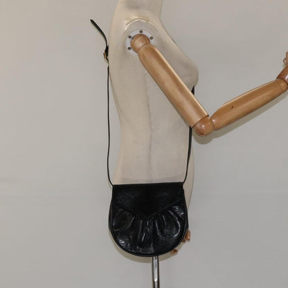 Saint Laurent Vintage Shoulder Bag Leather, BLACK, LEATHER, Shoulder bag