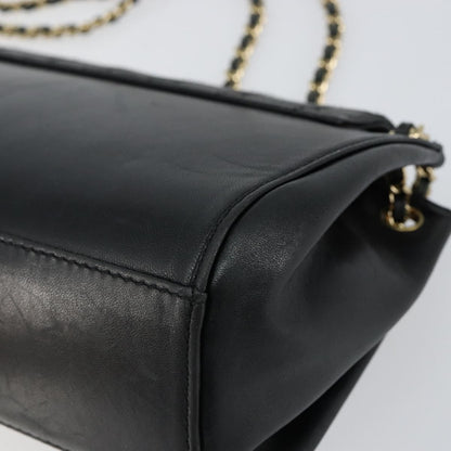 Chanel Chocolate Bar Accordion Reissue Flap Bag Quilted Lambskin, BLACK, LEATHER, Shoulder bag