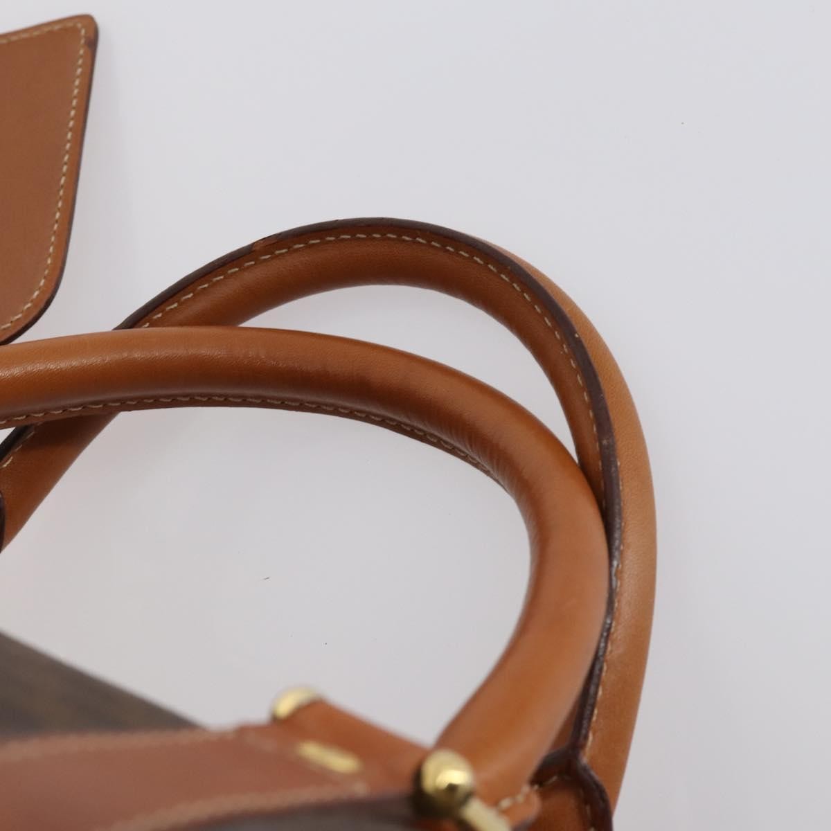 Celine Vintage Duffle Bag Macadam Coated Canvas, BROWN, CANVAS, Travel bag