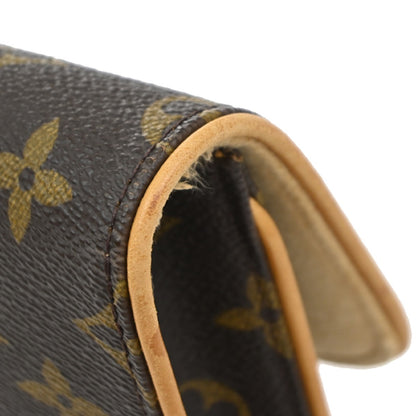 Louis Vuitton Twin Handbag Monogram Canvas, BROWN, CANVAS, Clutche & pouche