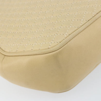 Bally Vintage Chain Shoulder Bag Quilted Leather, BEIGE, LEATHER, Shoulder bag