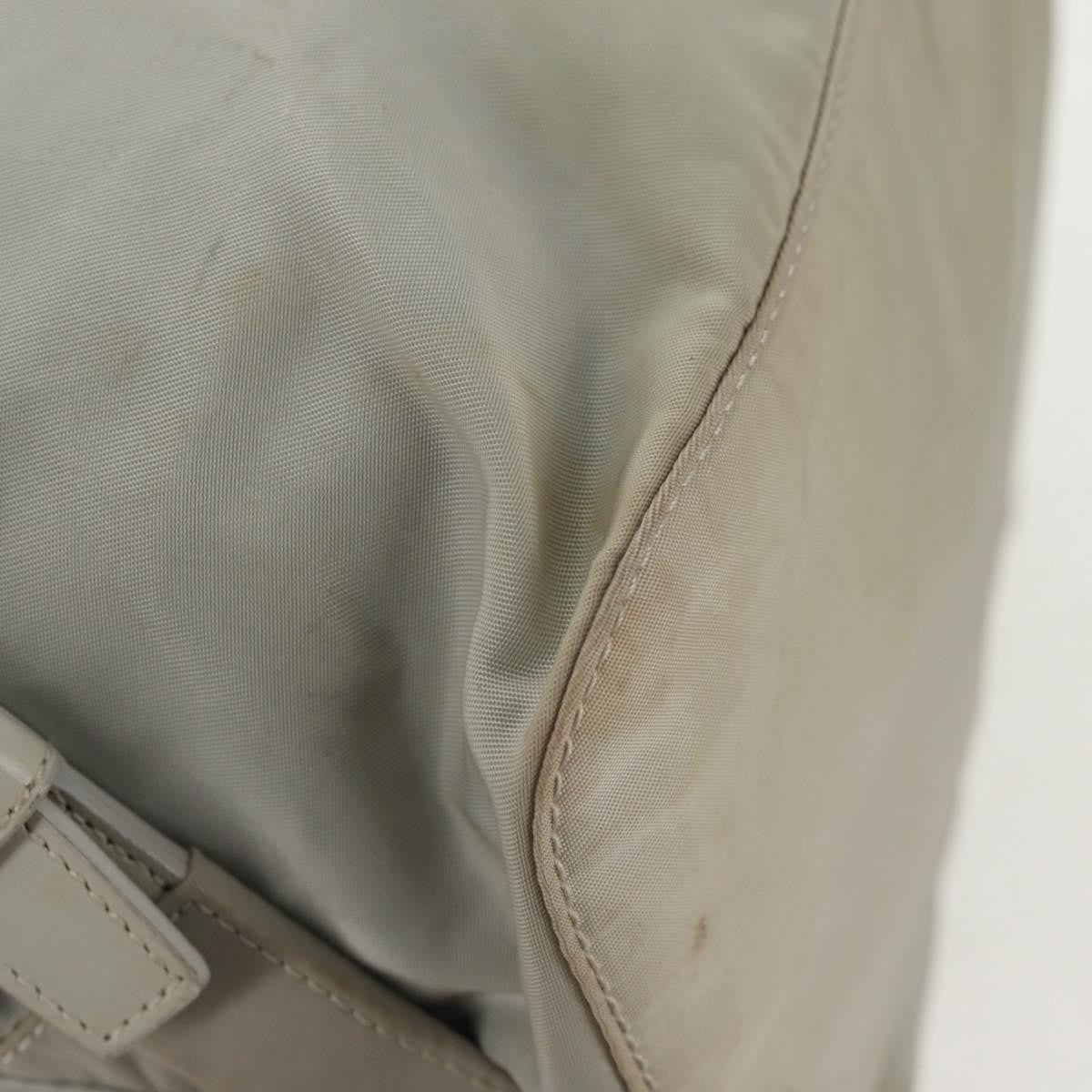 Prada Double Pocket Backpack Chain Shoulder Bag Re-Nylon, GRAY, NYLON, Backpack