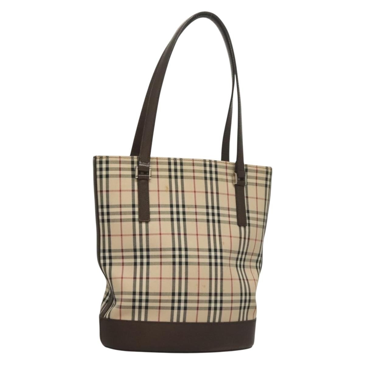Burberry Nova Check Tote canvas check pattern, BEIGE, CANVAS, Tote bag