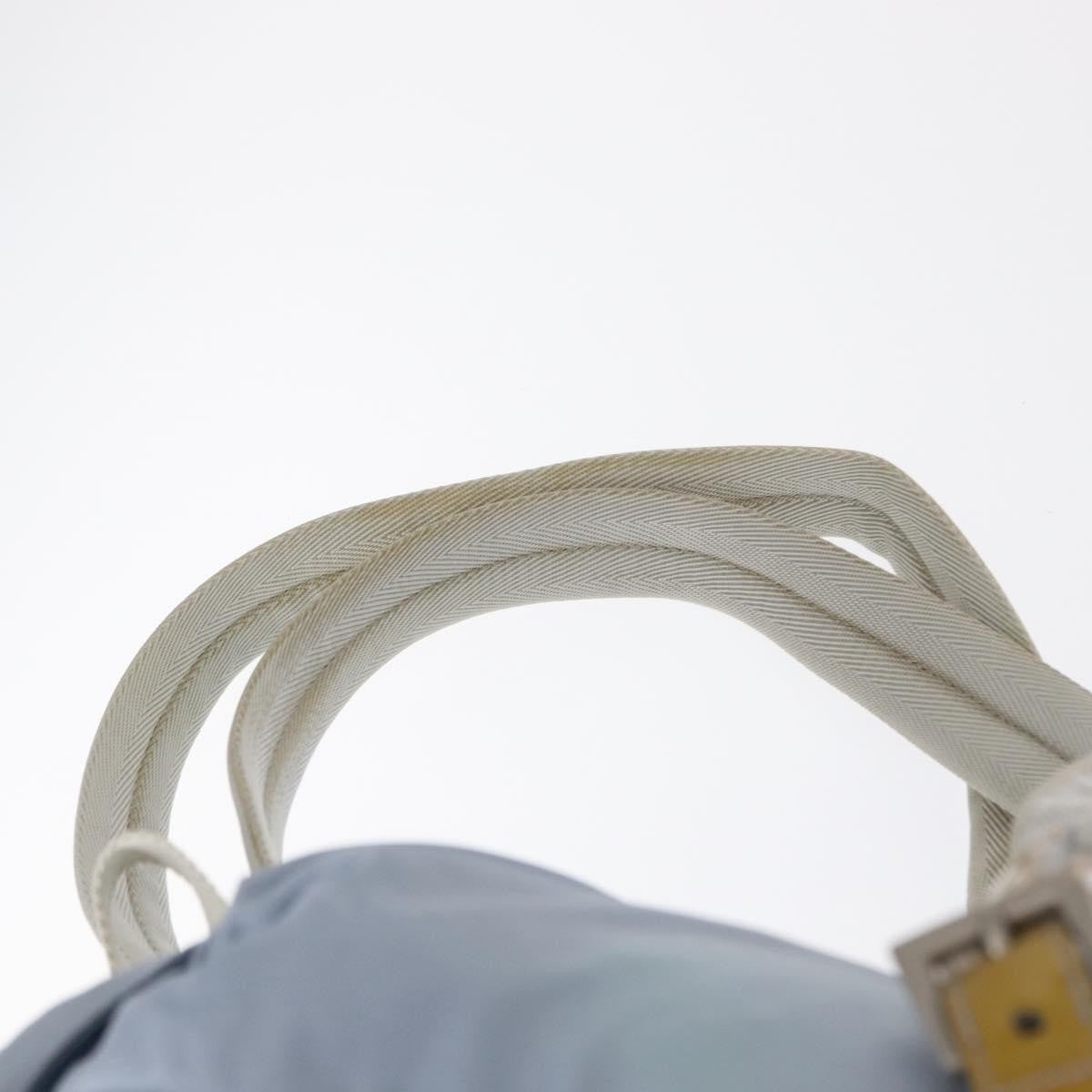 Prada Vela Double Front Pocket Backpack Tessuto with Saffiano Leather, BLUE, NYLON, Backpack