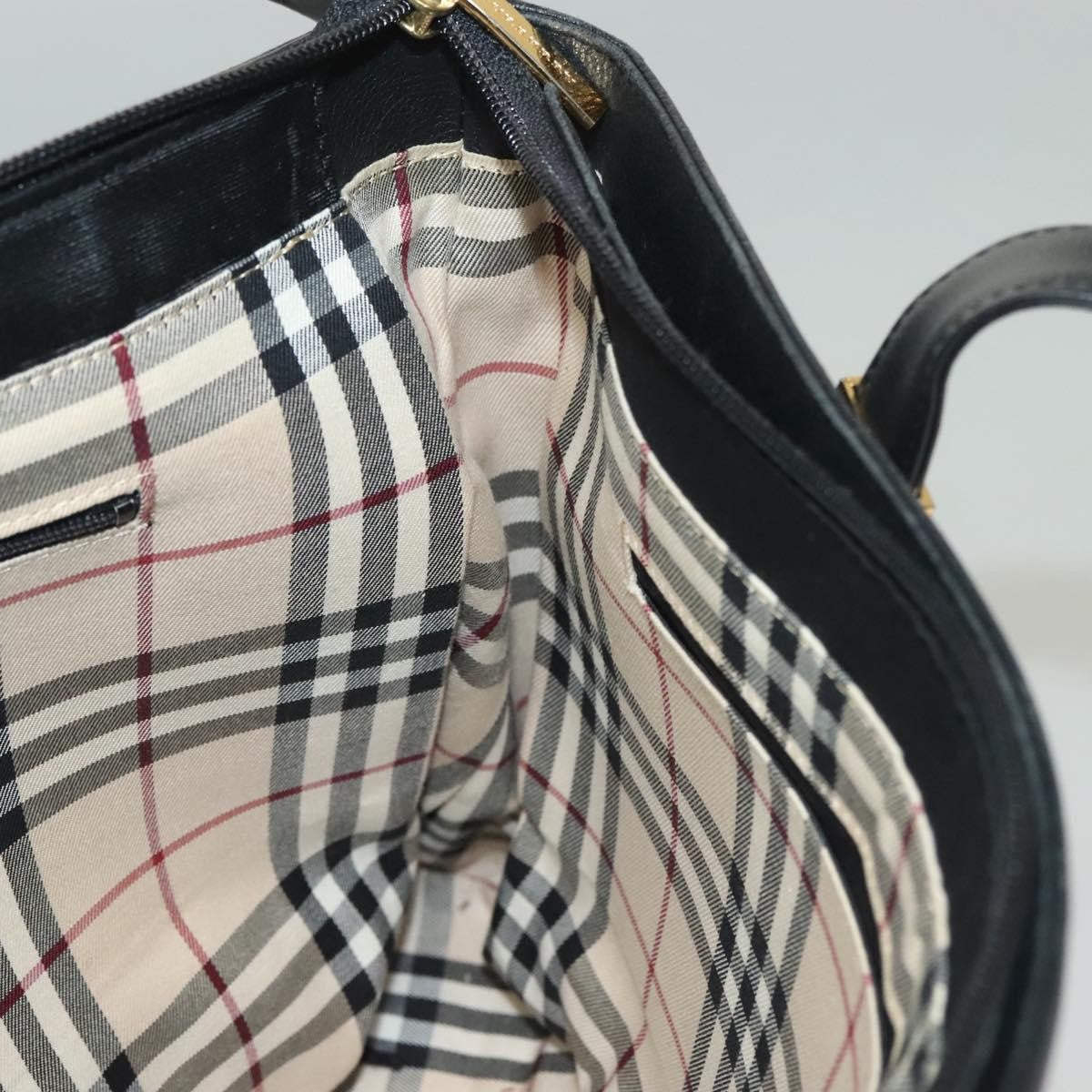 Burberry Tote Leather, BLACK, LEATHER, Tote bag