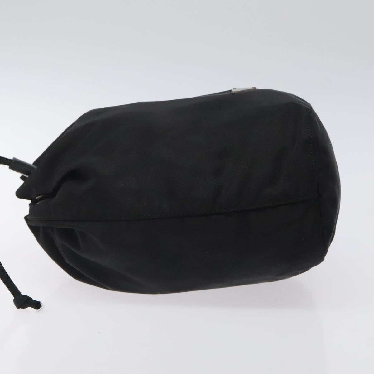 Prada Vela Drawstring Bucket Wristlet Pouch Tessuto, BLACK, NYLON, Clutche & pouche