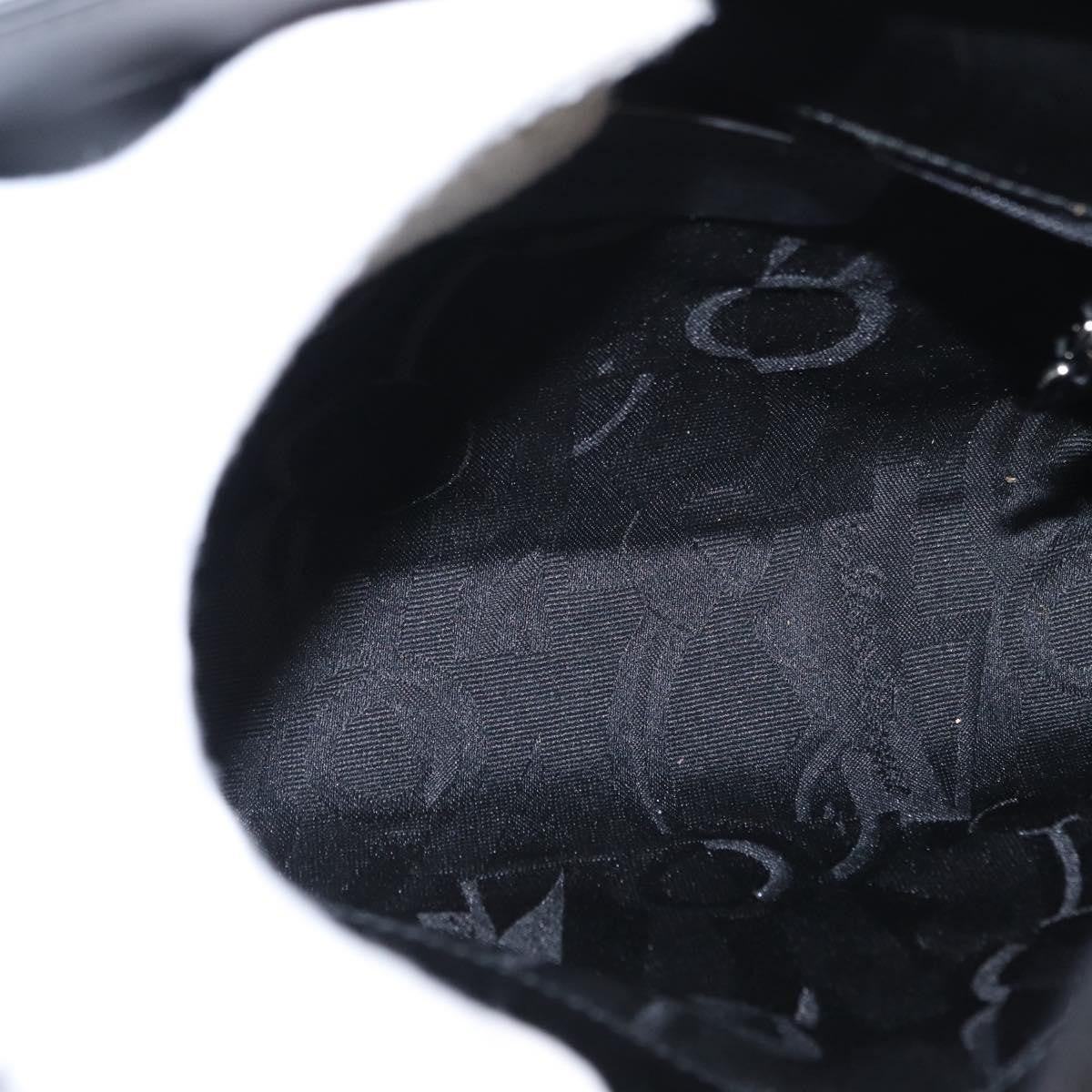 Salvatore Ferragamo Gancini Shoulder Bag Leather, BLACK, PATENT_LEATHER, Shoulder bag