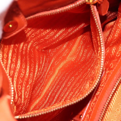 Prada Open Tote Ruffled Tessuto, ORANGE, NYLON, Handbag