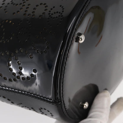 Chanel CC No.5 Shopping Tote Perforated Patent, BLACK, PATENT_LEATHER, Tote bag