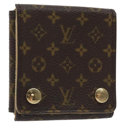 Louis Vuitton CASE JEWELRY BOX Canvas, BROWN, CANVAS, Wallets