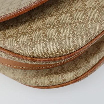 Celine Macadam Shoulder Bag PVC Leather, BEIGE, PVC, Shoulder bag