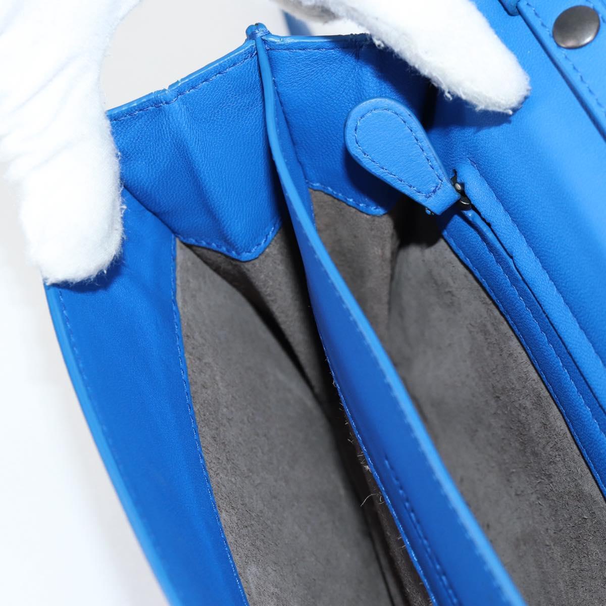 Bottega Veneta Vintage Double Compartment Flap Bag Intrecciato Nappa, BLUE, LEATHER, Shoulder bag